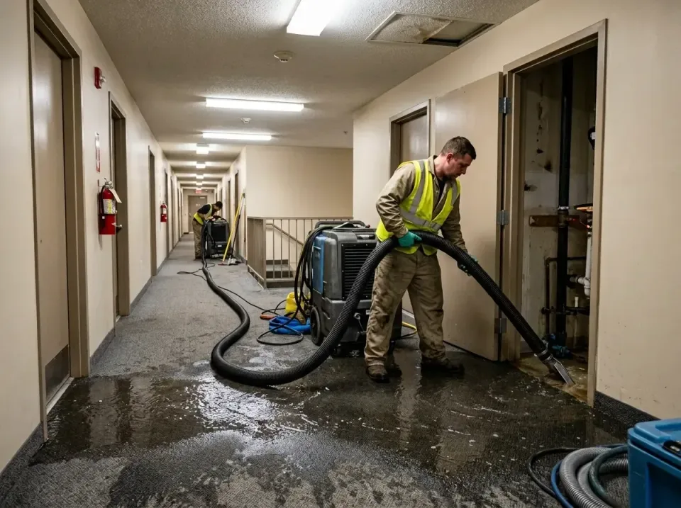 multi-unit-apartment-hallway-f-005 — frequently asked questions, Emergency Burst Pipe Water Extraction & Removal in Rib Moun…